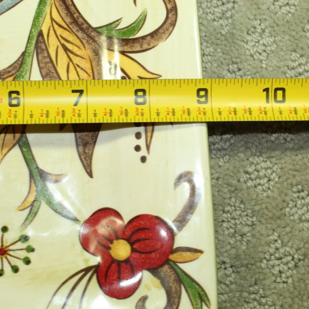 Pier One 1 Imports CARYNTHUM, Set of 3 Square Earthenware Salad Plates 9”